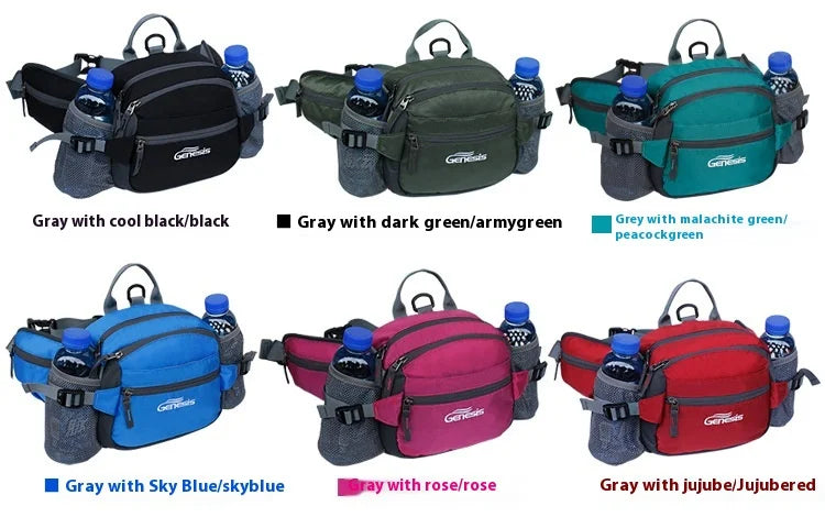 Bike Riding Cycling Running Fishing Hiking Waist Bag Fanny Pack Outdoor Belt Kettle Pouch Gym Sport Fitness Water Bottle Pocket