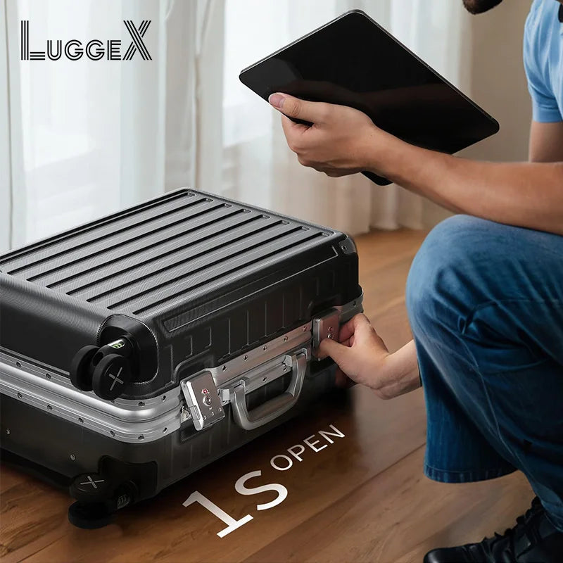20 inch Aluminum Hard Shell Zipperless Carry-On