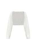 Shrug Raglan Sleeve Open Front Cardigan Elegant Solid Color Ribbed Knitted Cardigan For Spring & Fall Women's Clothing