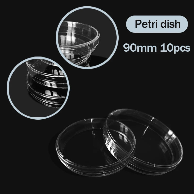 90mm10Pcs Petri Dishes Plastic Transparent