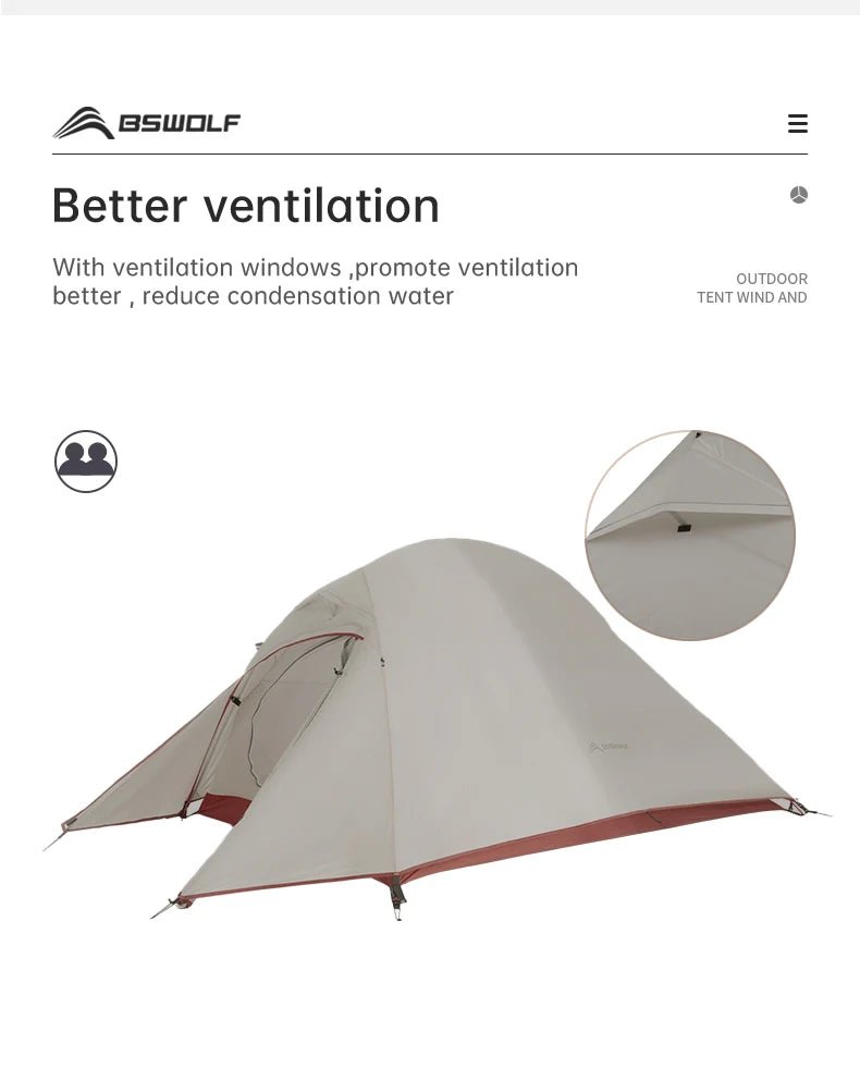 Nylon Waterproof Camping Tent Backpack
