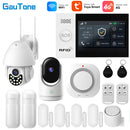 TUYA GSM Alarm System Security Protection Smart Home Alarm 4G WIFI Smart Life Control Door Sensor Burglar IP Camera Work Alexa