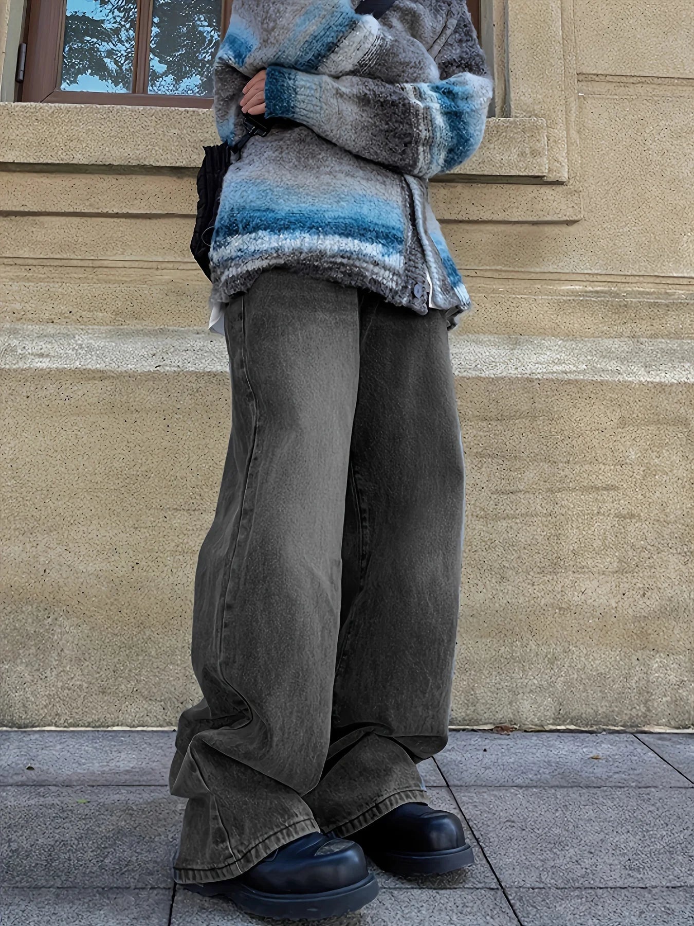 High Waist Streetwear Baggy Trousers