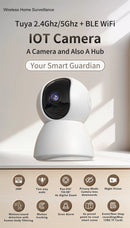 Tuya Smart Life 2MP 2.4G/5G+BLE WIFI IoT Alarm Surveillance Home Security Burglar FHD CCTV Camera System SOS Contact PIR Sensor