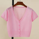 Outerwear Jerseys Summer Cardigan Women Cropped Blouse