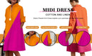 Women’s Floral Print V-Neck Pocket Dress