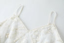 French Heavy Embroidery Floral Layered Strap Autumn Women Dresses