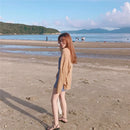 Women Women's Korean College Style Lazy Loose Sunscreen Cardigan Summer Sexy Knitting Cardigan One Size