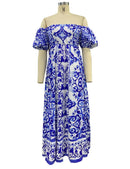 Women Off Shoulder Maxi Dress