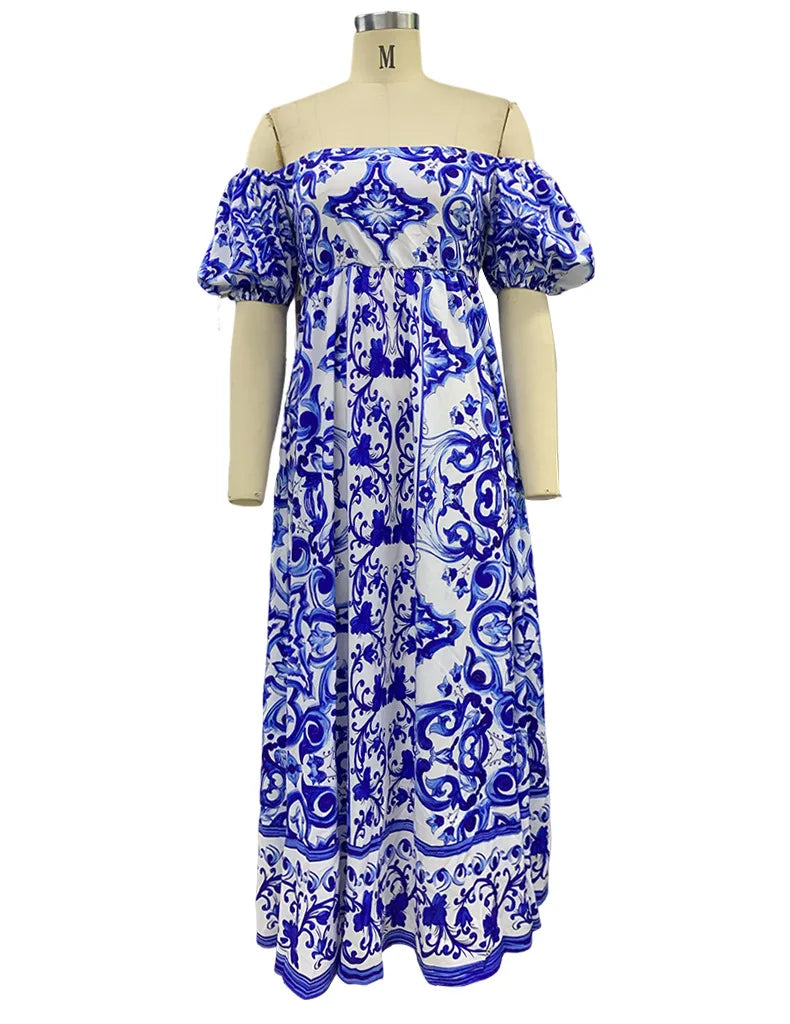 Women Off Shoulder Maxi Dress