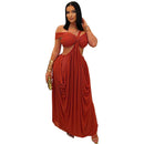 Hollow Out Backless Long Dress