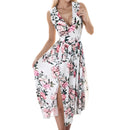 Women's V-Neck Print Maxi Dresses