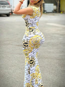Women's New Style Print Sleeveless Bodycon Dress