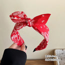 Cotton Cashew Flowers Printing Butterfly Hair Clips