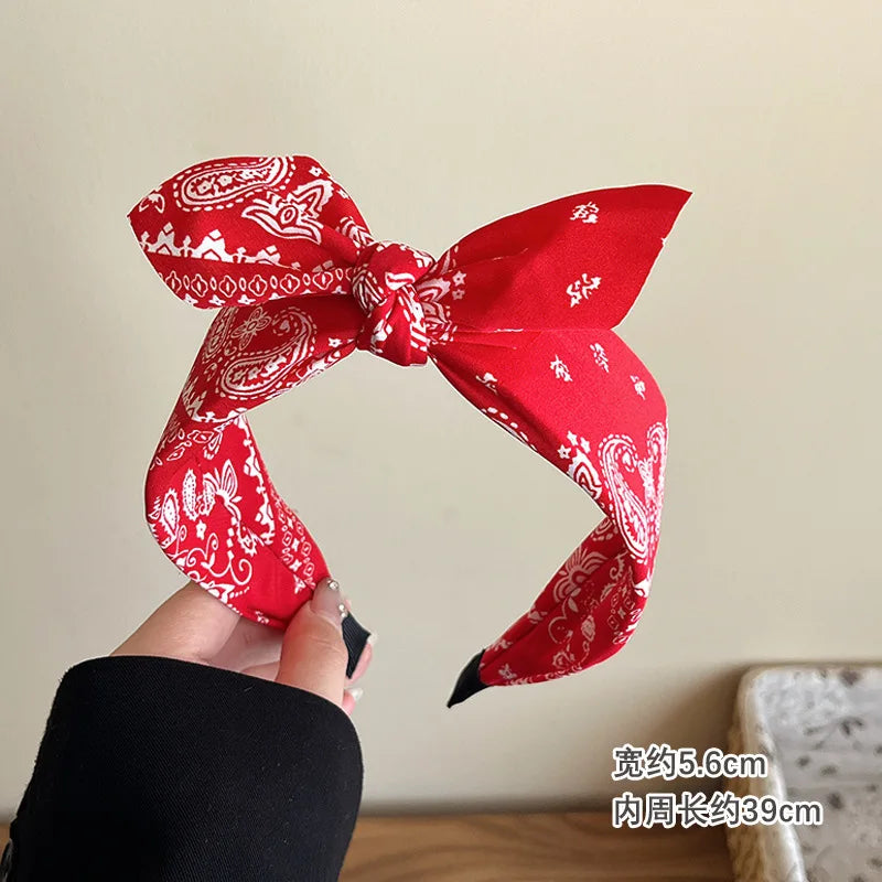 Cotton Cashew Flowers Printing Butterfly Hair Clips
