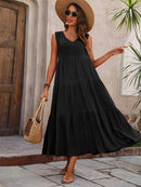 Long Loose Ruffle Dress