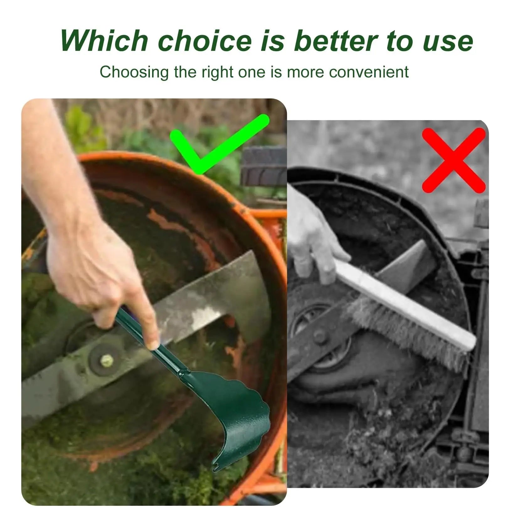 1pc Ergonomic Metal Lawn Mower