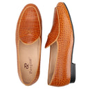 Piergitar Italy Toscana Imported Crocodile Pattern Calfskin Slip-On Loafers Handmade Men's Moccasin For Fashion Party And Prom