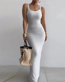 Gradient Printed Long Dress Summer New Women's Fashionable Printed Sexy Sleeveless Suspender Slim Fit Hip Hugging Long Dress