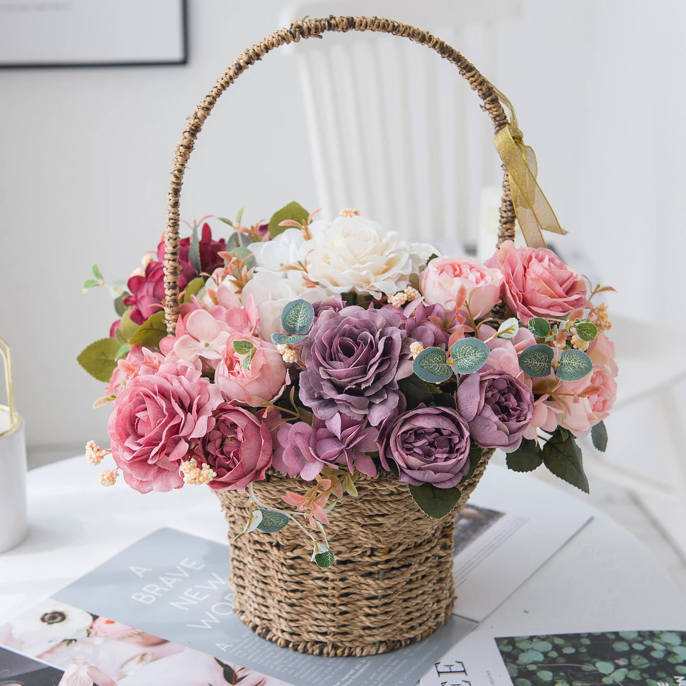 10PCS Artificial Peony Flowers