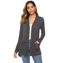 Women's Knitted Cardigan for Spring and Summer Versatile Large Size Cardigan Medium to Long Length Long Sleeve Outcoat