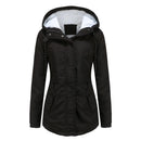 Women's Warm Hooded Parkas, Thick Plush Coats, Female Mid-Long Cotton Jacket, Winter Outwear, Big Size, S-5XL
