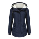 Women's Warm Hooded Parkas, Thick Plush Coats, Female Mid-Long Cotton Jacket, Winter Outwear, Big Size, S-5XL