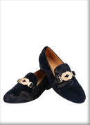 Men's Classic Loafers With Paisley Printing Made By Hand In Court Style