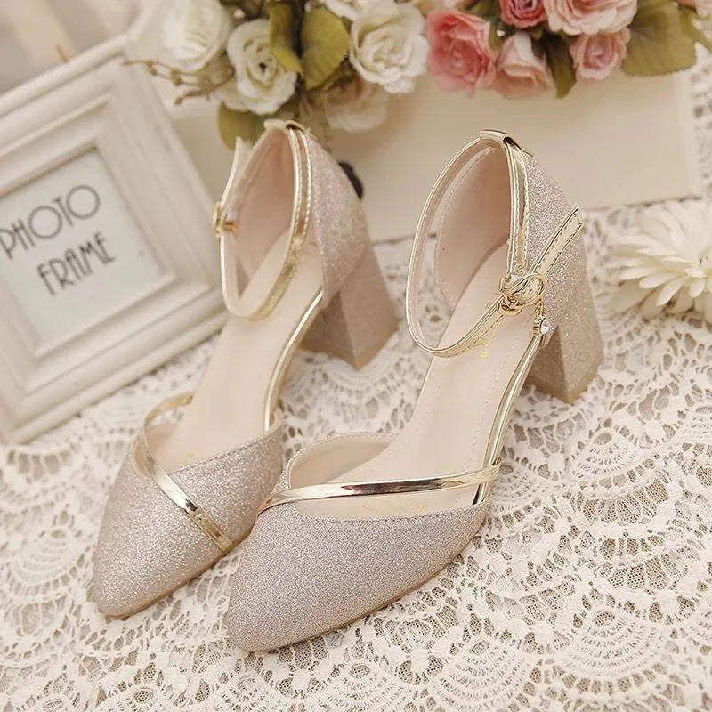 Summer Black High-heeled Shoes