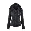 Faux Leather Jacket Women 2025 Basic Jacket Coat Female Winter Motorcycle Jacket PU Leather Zipper Hoodies Outerwear chaqueta