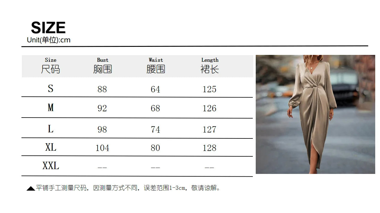Women's 2025 new long dress; elegant round-neck silk satin long sleeves; midi dress for ladies; sexy dress; street fashionbe.