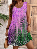 Women Summer Sleeveless Bohemian Dress Exclusive Print Vacation Dress  Birthday Dress for Women Beach Dress Dress for Women