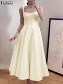 Women Vintage Sleeveless Tank Dress
