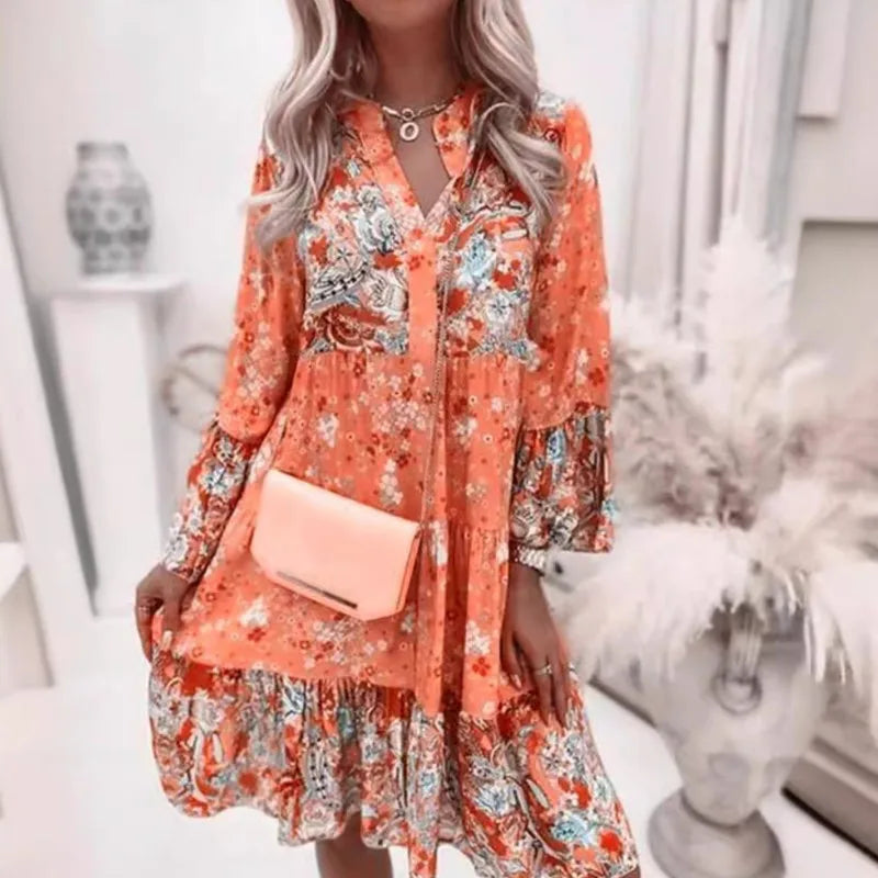 Women's Floral Print Mini Dress