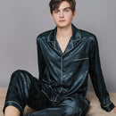 Men Ice Silk Pajamas Suit