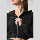 AL New Women's Jacket Yoga Full Zip Jacket Comfortable fashion Outdoor sports Fitness jogging loose casual hoodie