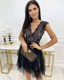 Women's V Neck Lace Dress