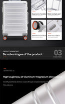 All-aluminum-magnesium alloy trolley suitcase