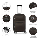 20 inch lightweight luggage with rotating wheels