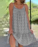 Women's Oversized Sleeveless Floral Print Dress