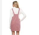New Women's Suspender Skirt Corduroy Spring and Autumn Fashion Pocket Strap Adjustable Casual Strap Short Dress