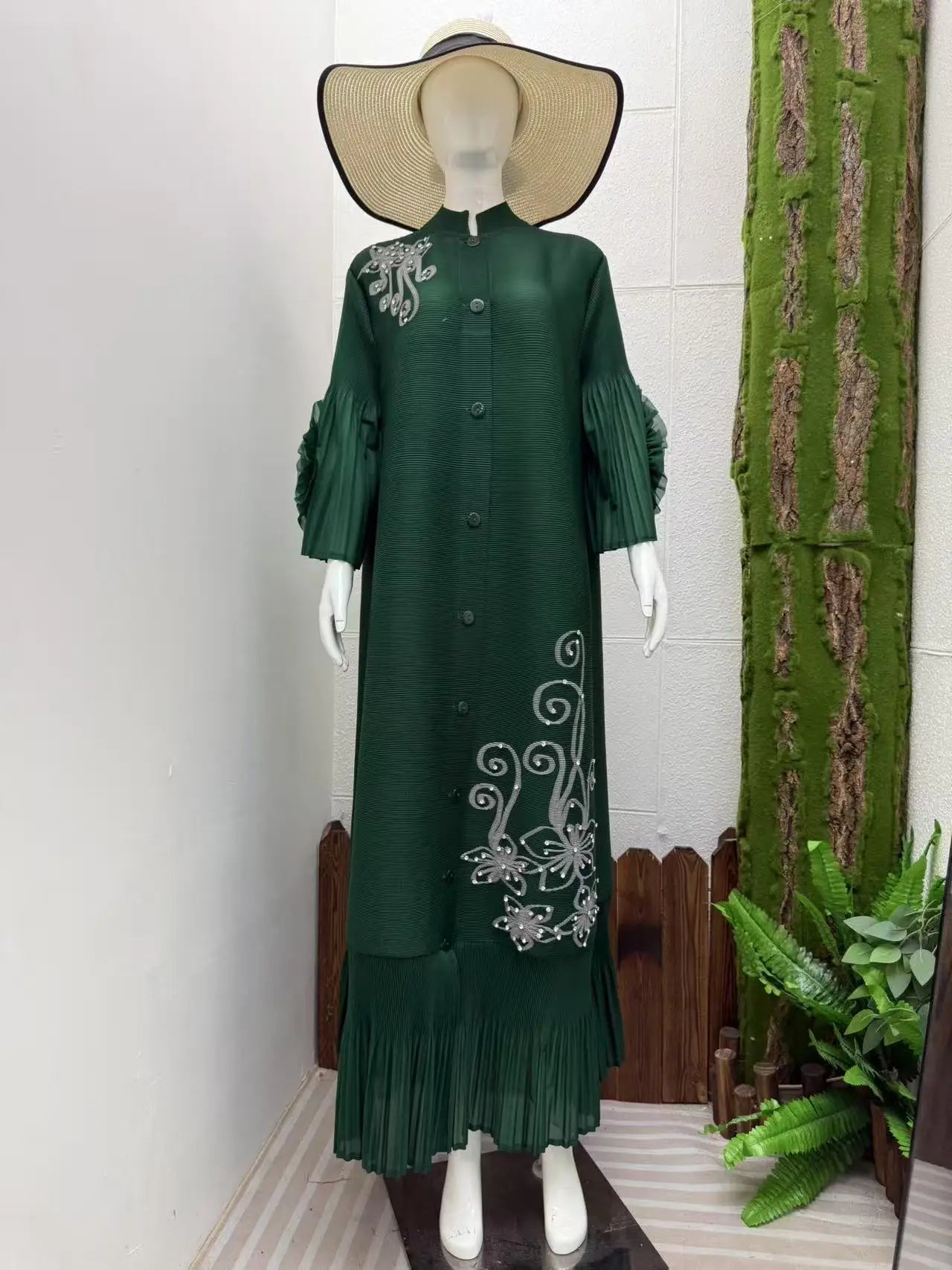 Women Lapel Flower Dress