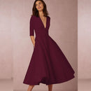 V-neck Short Sleeve Dresses for Women.