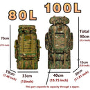 80L/100L Mountaineering Tactical Backpack