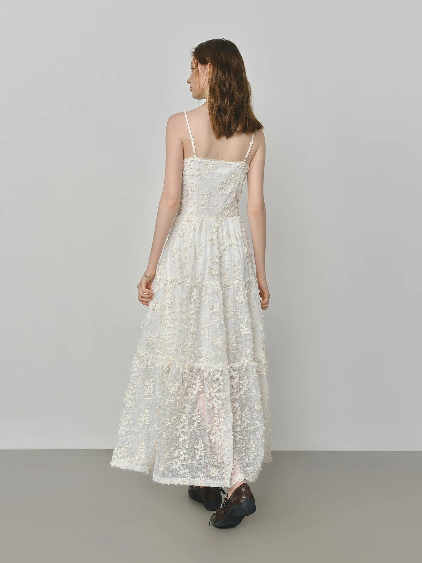 French Heavy Embroidery Floral Layered Strap