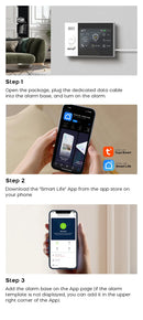 Tuya Smart Life APP Compatible Wireless GSM Alarm System WiFi Burglar Detection Real-Time Alerts for Home Garage Office Shop
