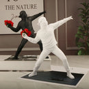 Modern Art Resin Banksy Sculptures Flower