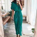 Women's Boho Print Turn-down Collar Dress