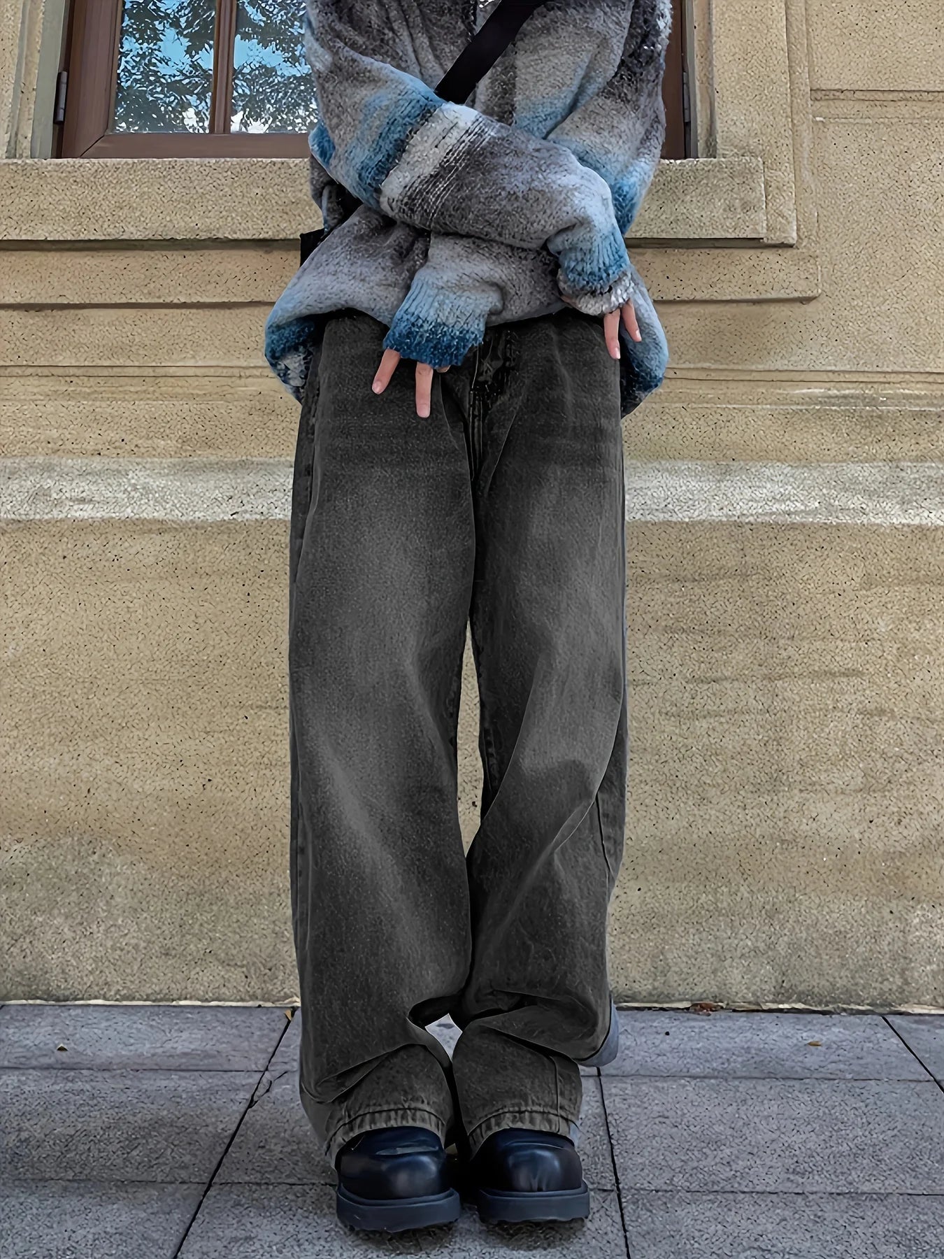 High Waist Streetwear Baggy Trousers