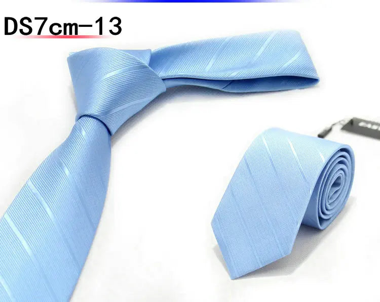 New 7CM Mens Ties Striped Necktie Formal Classic Business Neck Ties Jacquard Woven Necktie For Men Groom Wedding Party Neckwear
